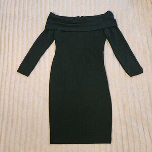 Dark green Premier Amour off the shoulder body control dress size 12